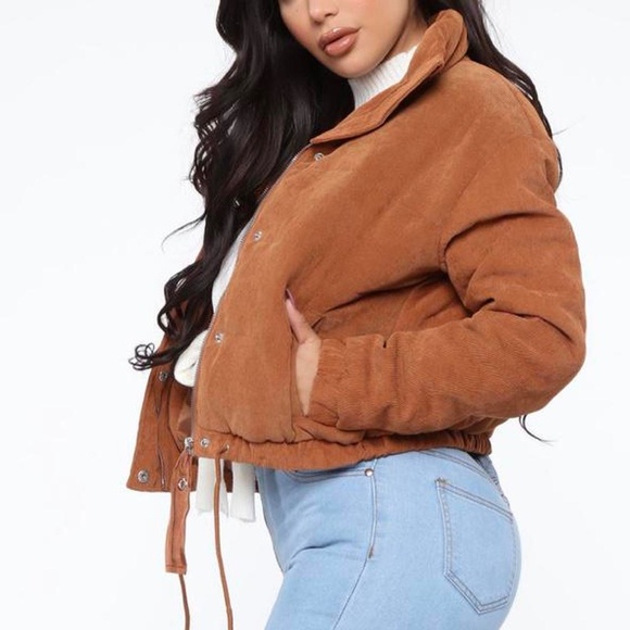 Fashion Nova Cover Your Tracks Puffer Jacket - Camel - Picture 2 of 4